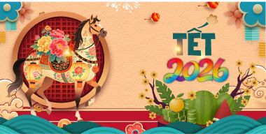 Background trang trí Tất Niên đẹp cho Công ty