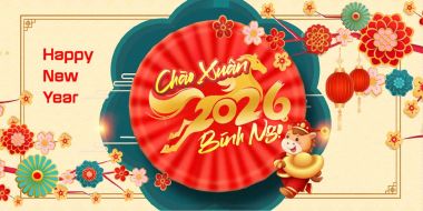 Background trang trí Tất Niên đẹp cho Công ty