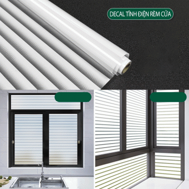 DECAL DÁN KÍNH TĨNH ĐIỆN RÈM TRẮNG