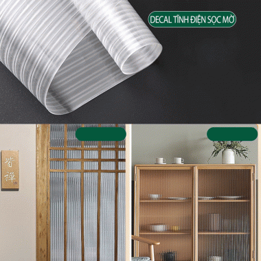 DECAL DÁN KÍNH TĨNH ĐIỆN SỌC MỜ