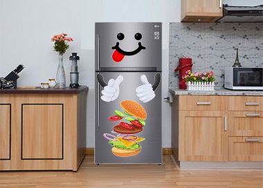 Decal trang trí tủ lạnh vui cùng Hamburger