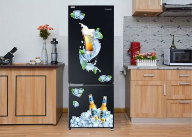 Decal trang trí tủ lạnh sáng khoái cùng beer