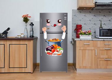 Decal trang trí tủ lạnh lẩu ngon cho gia đình