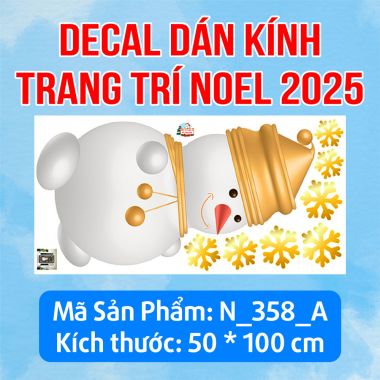 TRANG TRÍ GIÁNG SINH CHO TIỆM VÀNG CẶP ĐÔI NGƯỜI TUYẾT BÊN CÂY THÔNG VÀNG