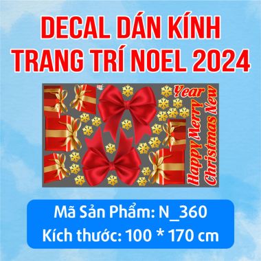 DECAL TRANG TRÍ GIÁNG SINH 2025 SẮC ĐỎ MÙA NOEL