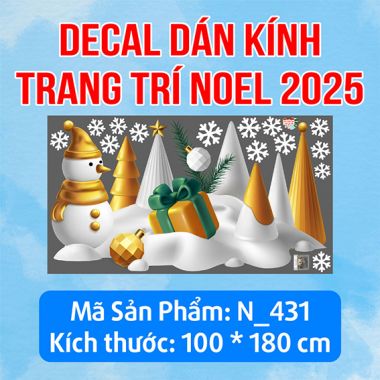TRANG TRÍ GIÁNG SINH 2025 CHO KHÁCH SẠN NGƯỜI TUYẾT BÊN HÀNG THÔNG TRẮNG VÀNG