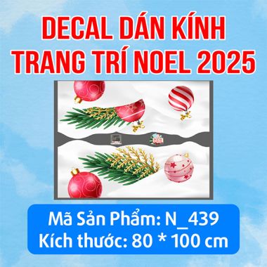 DECAL TRANG TRÍ GIÁNG SINH CHO CỬA HÀNG ĐIỆN THOẠI NHỮNG NGƯỜI BẠN NOEL TRÊN CÁNH ĐỒNG TUYẾT
