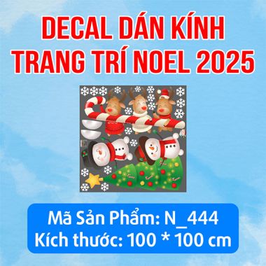 DECAL TRANG TRÍ GIÁNG SINH CẶP ĐÔI NGƯỜI TUYẾT VÀ NHỮNG NGƯỜI BẠN NHỎ