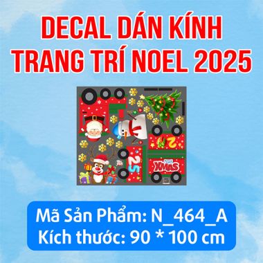 DECAL TRANG TRÍ GIÁNG SINH ÔNG GIÀ NOEL LÀ NHỮNG NGƯỜI BẠN TRÊN ĐOÀN TÀU 2