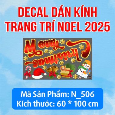 DECAL TRANG TRÍ GIÁNG SINH MERRY CHRISMAST VÀ PHỤ KIỆN NHỎ