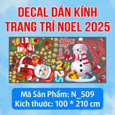 TRANG TRÍ NOEL CHO SẢNH CHUNG CƯ ÔNG NOEL VÀ NGƯỜI TUYẾT SẮC ĐỎ
