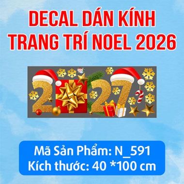 DECAL TRANG TRÍ NOEL CHO SẢNH CHUNG CƯ 2027 CÁNH ĐỒNG TUYẾT