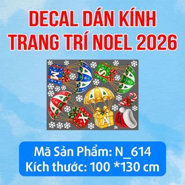 DECAL TRANG TRÍ NOEL NHỮNG HỘP QUÀ SẮC MÀU