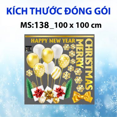 DECAL TRANG TRÍ NOEL CHÚC MỪNG MERRY CHRISTMAS AND HAPPY NEW YEAR