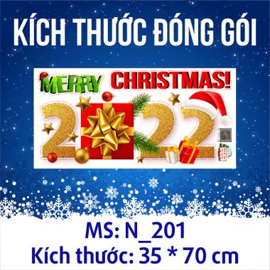 DECAL TRANG TRÍ NOEL  COMBO WE WISH YOU A MERRY CHRISTMAS
