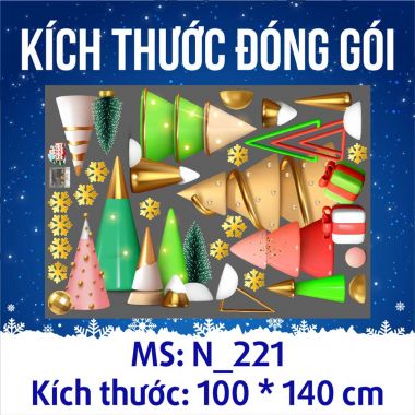 DECAL TRANG TRÍ GIÁNG SINH NHỮNG CÂY THÔNG SẮC MÀU.
