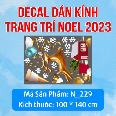DECAL TRANG TRÍ GIÁNG SINH THỜI KHẮC NOEL 2023