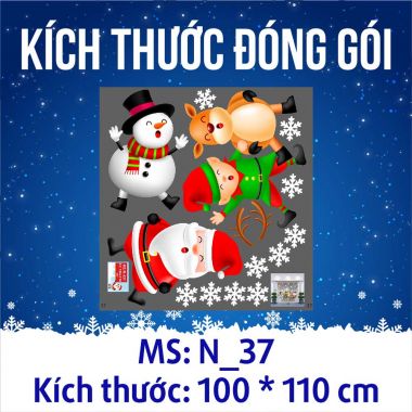 Decal trang trí Noel  những người bạn noel
