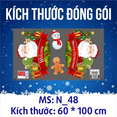 Decal trang trí Noel Wecome Merychristmas