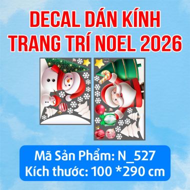 TRANG TRÍ GIÁNG SINH CHO TRUNG TÂM ANH NGỮ ÔNG NOEL VÀ NGƯỜI TUYẾT TRÊN CÁNH ĐỒNG TUYẾT