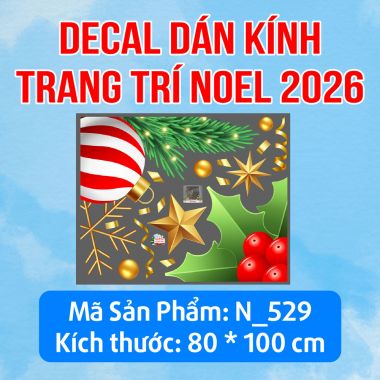 DECAL TRANG TRÍ NOEL ĐỒ TRANG TRÍ GIÁNG SINH