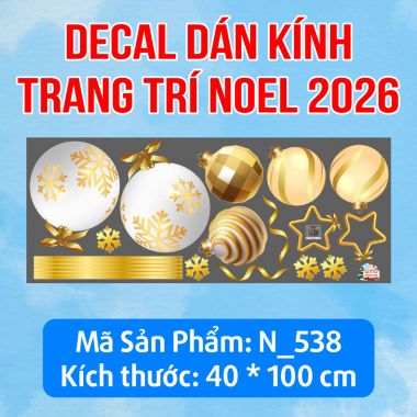 TRANG TRÍ NOEL CHO TIỆM NAIL NHỮNG QUẢ CHÂU VÀNG TRANG TRÍ