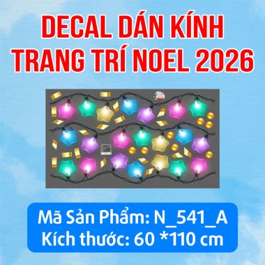 DECAL TRANG TRÍ NOEL DÂY ĐÈN LED