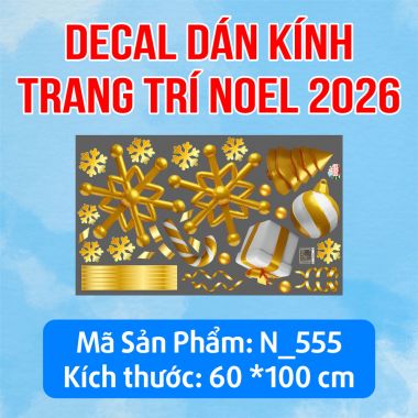 TRANG TRÍ GIÁNG SINH CHO TIỆM SPA CÂY THÔNG VÀ PHỤ KIỆN SẮC VÀNG 