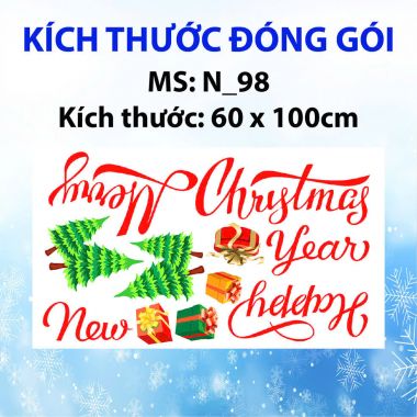 DECAL TRANG TRÍ GIÁNG SINH 2027 CHO TRƯỜNG HỌC SẮC MÀU NOEL