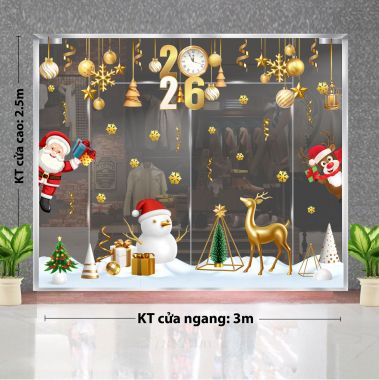 DECCAL TRANG TRÍ GIÁNG SINH CHO CÔNG TY BẢO HIỂM NGƯỜI TUYẾT VÀ TUẦN LỘC TRÊN CÁNH ĐỒNG TUYẾT