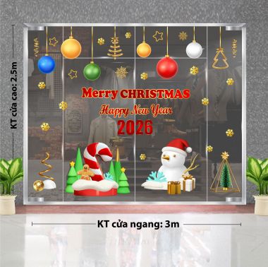 TRANG TRÍ GIÁNG SINH CHO SHOP THỜI TRANG NGƯỜI TUYẾT VÀ NHỮNG QUẢ CHÂU SẮC MÀU