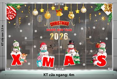 TRANG TRÍ GIÁNG SINH CHO SẢNH CHUNG CƯ NHỮNG NGƯỜI BẠN TUYẾT ĐÓN CHÀO XMAS