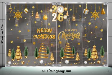 TRANG TRÍ GIÁNG SINH CHO NHÀ HÀNG HÀNG THÔNG VÀNG XANH VÀ DÂY TREO 2026