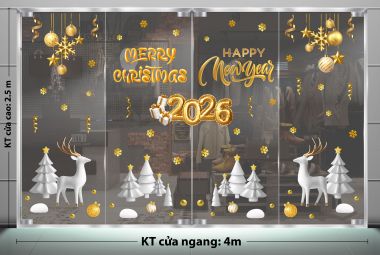 TRANG TRÍ GIÁNG SINH CHO TIỆM VÀNG HÀNG THÔNG VÀ ĐÔI TUẦN LỘC TRẮNG