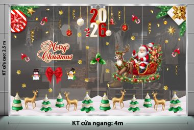 TRANG TRÍ GIÁNG SINH CHO KHÁCH SẠN ÔNG GIÀ NOEL CƯỠI TUẦN LỘC TRÊN CÁNH ĐỒNG TUYẾT