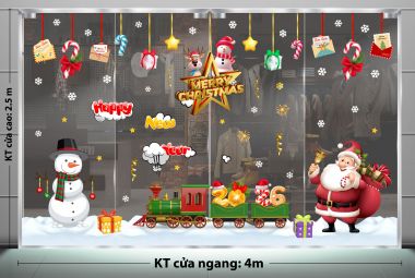 TRANG TRÍ NOEL CHO TRUNG TÂM ANH NGỮ ĐOÀN TÀU NOEL TRÊN CÁNH ĐỒNG TUYẾT