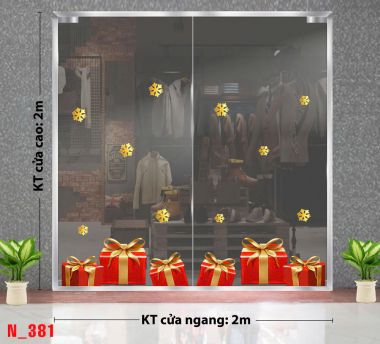 DEAL TRANG TRÍ NOEL HỘP QUÀ ĐỎ VÀ BÔNG TUYẾT VÀNG