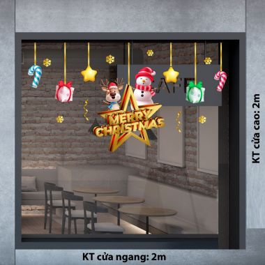 DECAL TRANG TRÍ NOEL DÂY TREO TRANG TRÍ NGÔI SAO