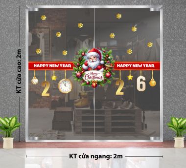 DECAL TRANG TRÍ NOEL DÂY TREO ÔNG GIÀ NOEL 2026