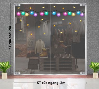 DECAL TRANG TRÍ NOEL DÂY ĐÈN LED