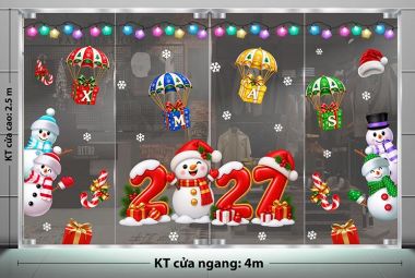 DECAL TRANG TRÍ GIÁNG SINH CHO CHUNG CƯ ĐÊM NOEL 2027