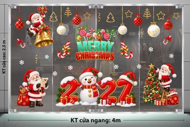 DECAL TRANG TRÍ NOEL CHO NGÂN HÀNG NHỮNG ÔNG GIÀ NOEL 2027
