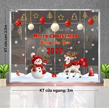 DECAL TRANG TRÍ NOEL CHO CHUNG CƯ NGƯỜI TUYẾT VÀ TUẦN LỘC