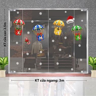 DECAL TRANG TRÍ NOEL NHỮNG HỘP QUÀ SẮC MÀU