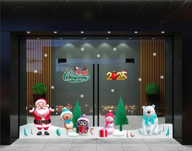 TRANG TRÍ GIÁNG SINH CHO TRUNG TÂM ANH NGỮ ÔNG GIÀ NOEL VÀ NHỮNG NGƯỜI BẠN TRÊN CÁNH ĐỒNG TUYẾT