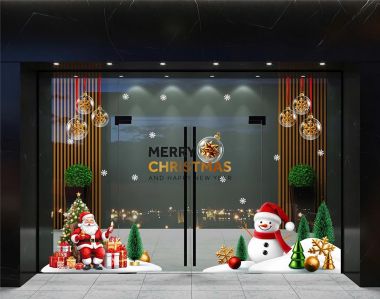 TRANG TRÍ GIÁNG SINH CHO NHÀ HÀNG ÔNG GIÀ NOEL VÀ NGƯỜI TUYẾT ĐÓN CHÀO