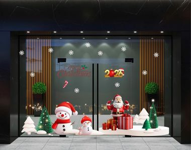 TRANG TRÍ GIÁNG SINH CHO CỬA HÀNG GIÁNG SINH 2026 ẤM ÁP AN LÀNH