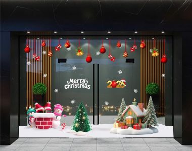 TRANG TRÍ GIÁNG SINH CHO QUÁN CAFE ÔNG GIÀ NOEL LEO ỐNG KHÓI VÀO NHÀ VÀ NHỮNG NGƯỜI BẠN