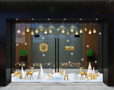TRANG TRÍ NOEL CHO QUÁN CAFE TUẦN LỘC VÀNG TRÊN CÁNH ĐỒNG TUYẾT