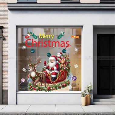 DECAL TRANG TRÍ NOEL ÔNG GIÀ NOEL TRÊN XE TUẦN LỘC VÀ NHỮNG NGƯỜI BẠN